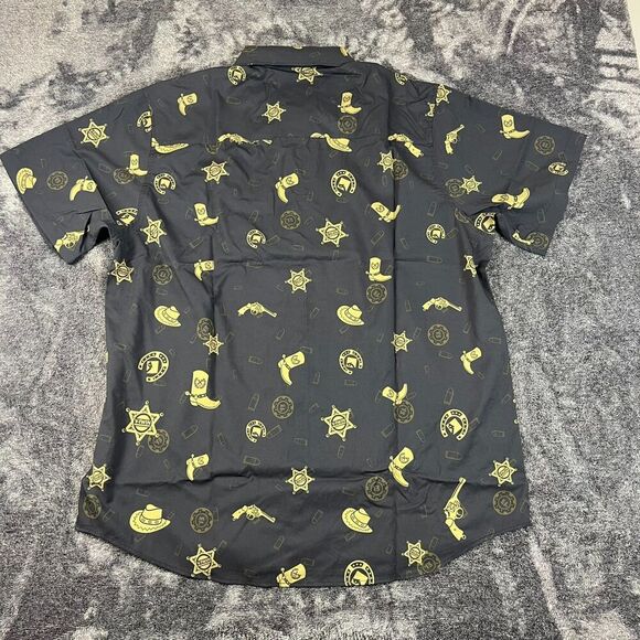 Dixxon Flannel Co 1876 Western Button Up Short Sleeve Black Men's XL NWT - Picture 7 of 9